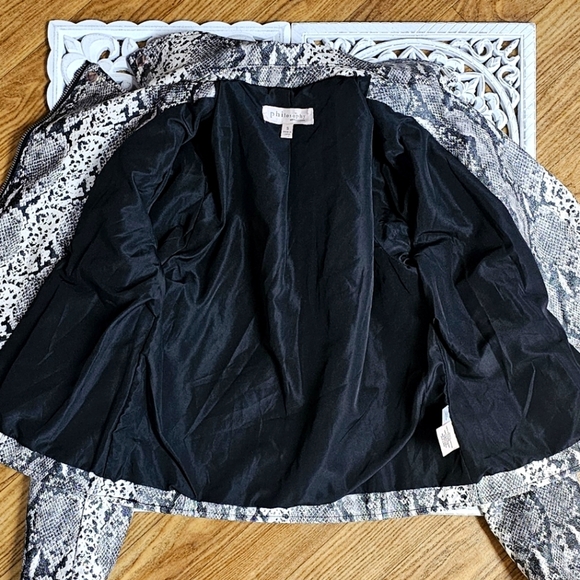 PHILOSOPHY | PYTHON SNAKESKIN FAUX LEATHER MOTO JACKET - Picture 13 of 16